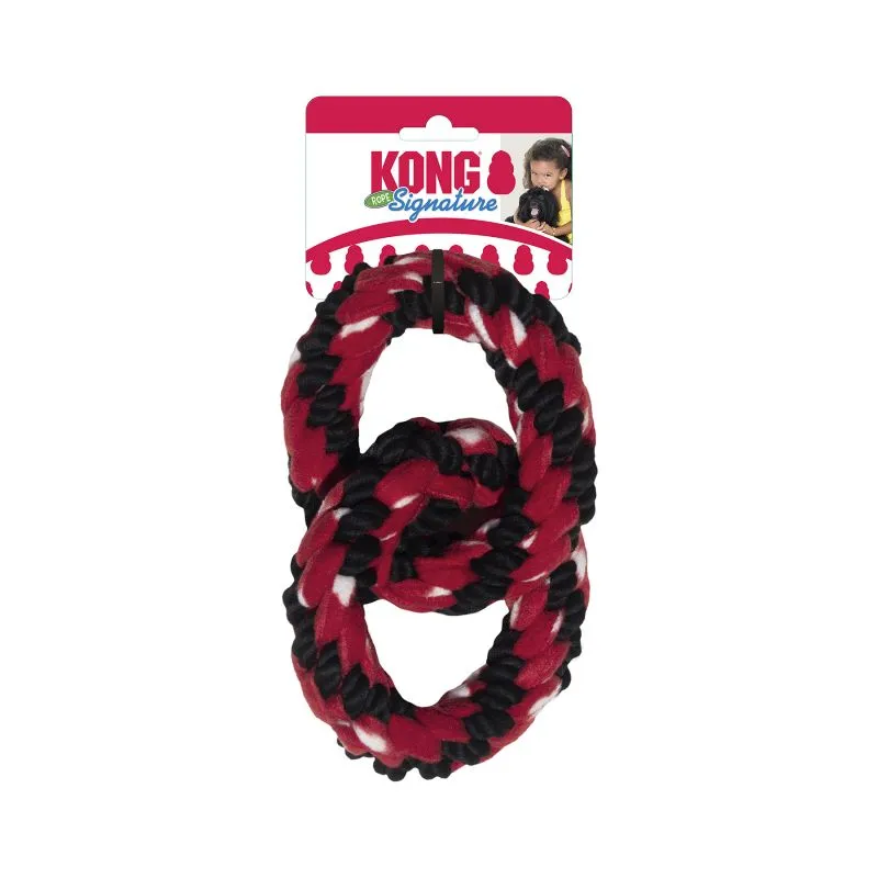KONG Signature Reb Dobbelt Ring 23 cm Flerfarvet - hundelegetøj