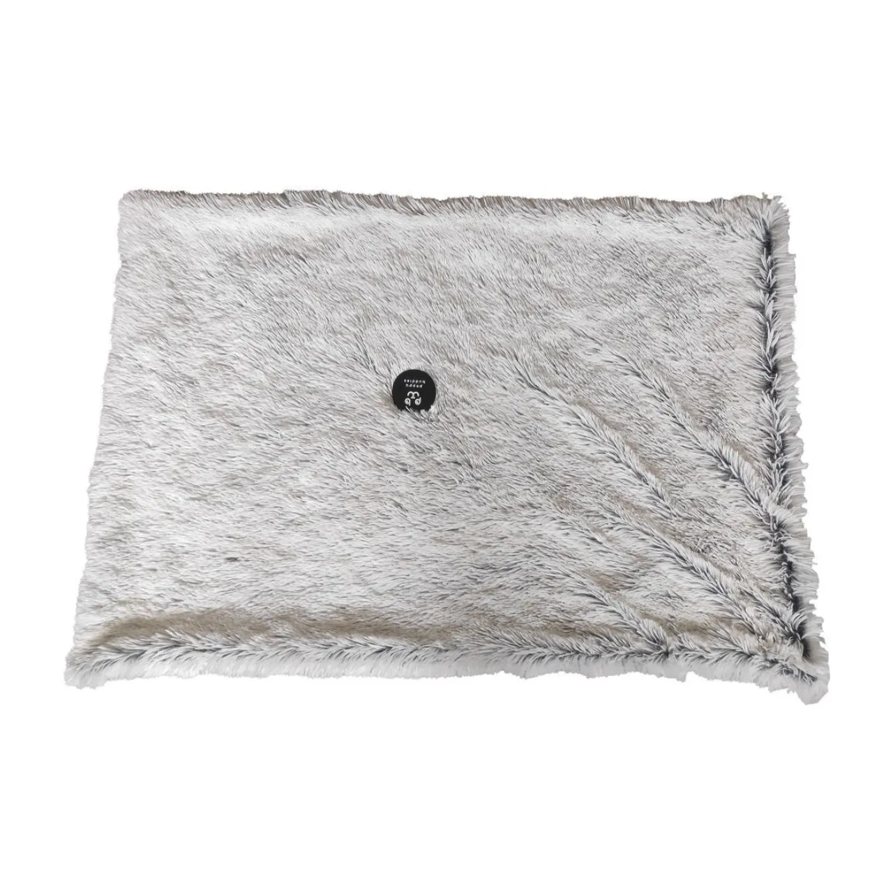 Fluffy hundetæppe 100x70 cm frossen hvid til hund - blødt og skridsikkert underlag