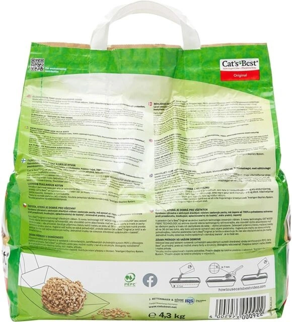Cats Best Øko Plus klumpende Kattegrus 4,3 kg