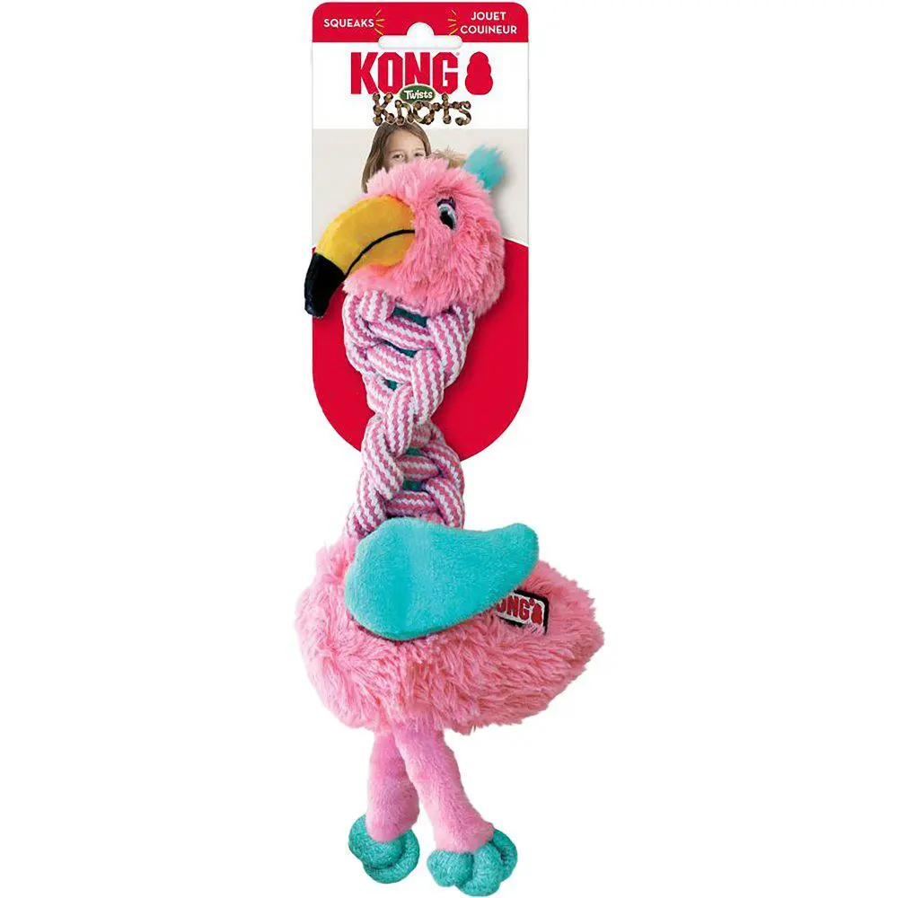 KONG Knots Twist Mix M/L - farverigt hundelegetøj med reb