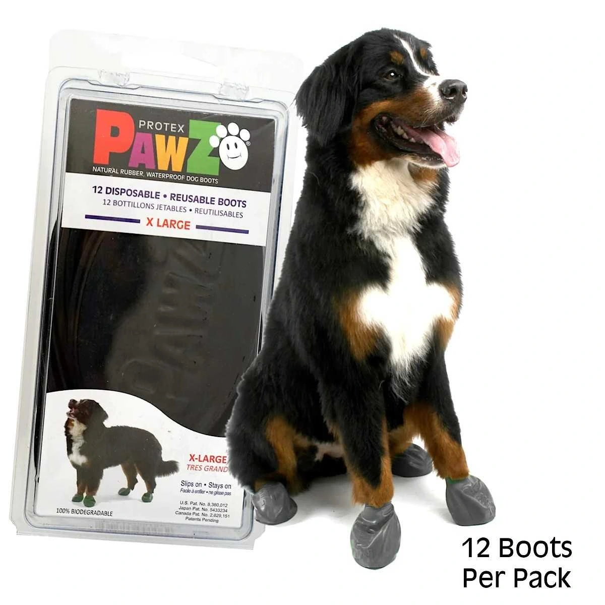Pawz hundesko X-large 12,7 cm sort