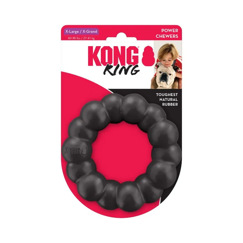 KONG Extreme Ring Sort XL 13 cm - ekstra slidstærk tyggering