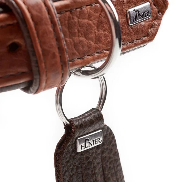Hunter Cody 50 Cognac Mørkebrun hundehalsbånd - 37-43 cm