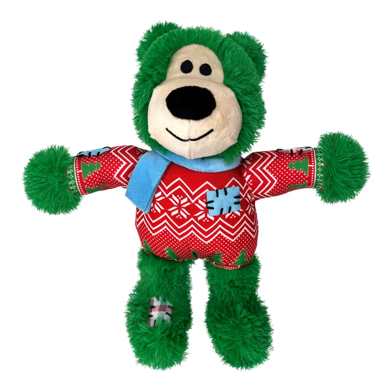 KONG Holiday Wild Knots Bear Mix M/L - jule hundelegetøj
