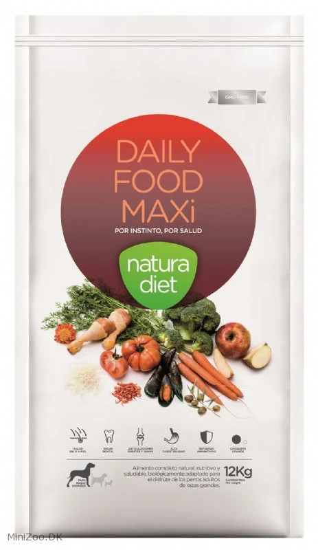 Natura Diet Daily Maxi Hundefoder 12 kg - Sund ernæring til store hunde