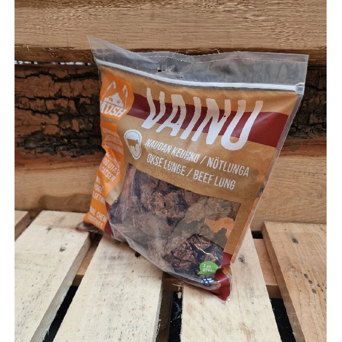 MUSH VAINU Hundesnack Okselunge 140 g - naturlige træningssnacks