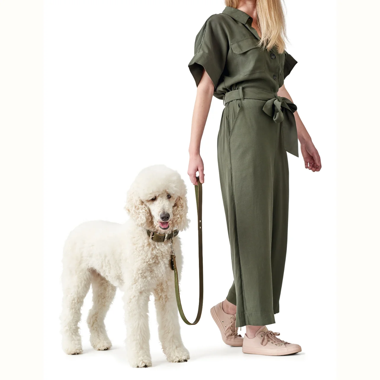 Hunter Aalborg Sport Oliven 37 hundehalsbånd - 28-33 cm
