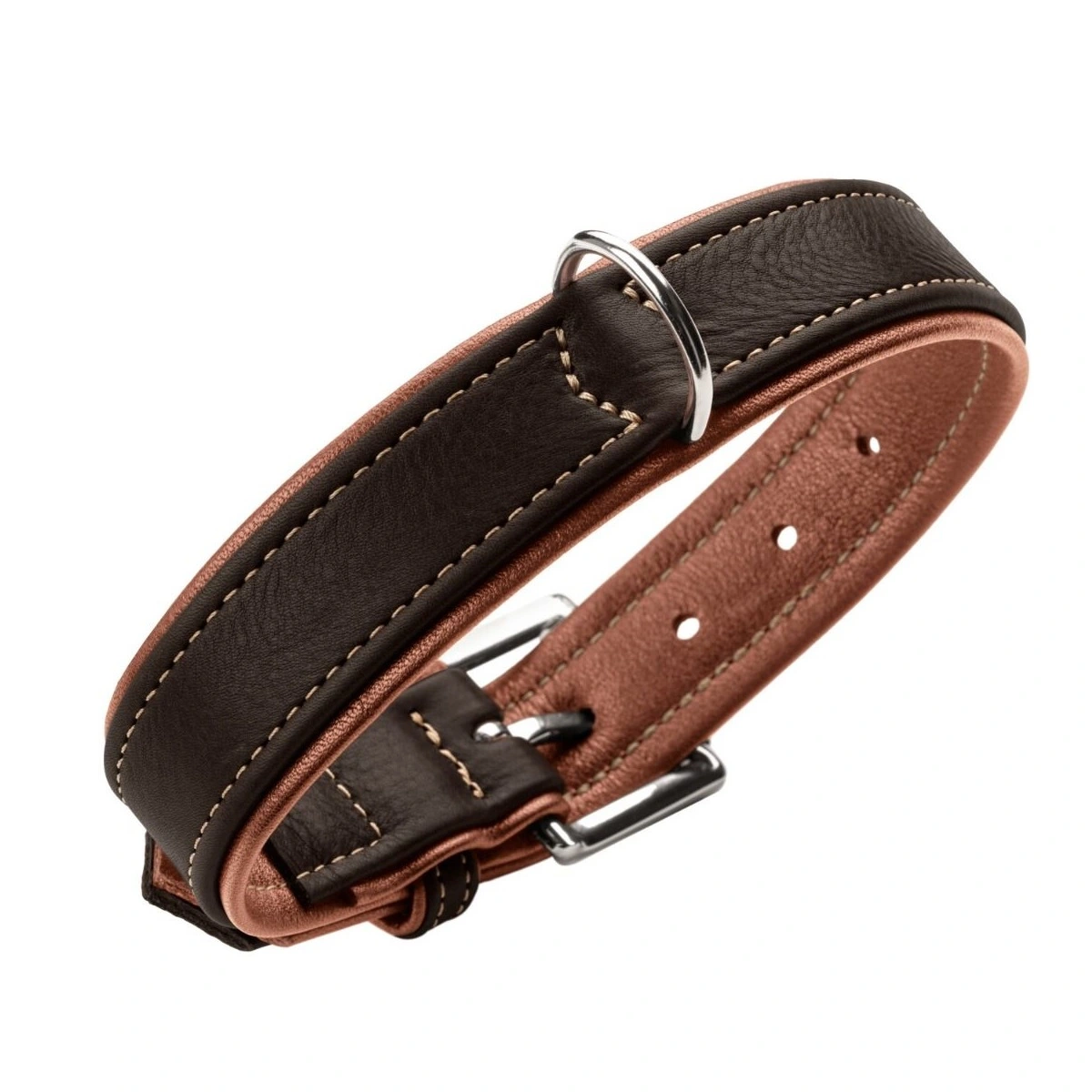 Hunter Canadian UP Hundehalsbånd Small 45 Cognac/Sort - 33-39 cm