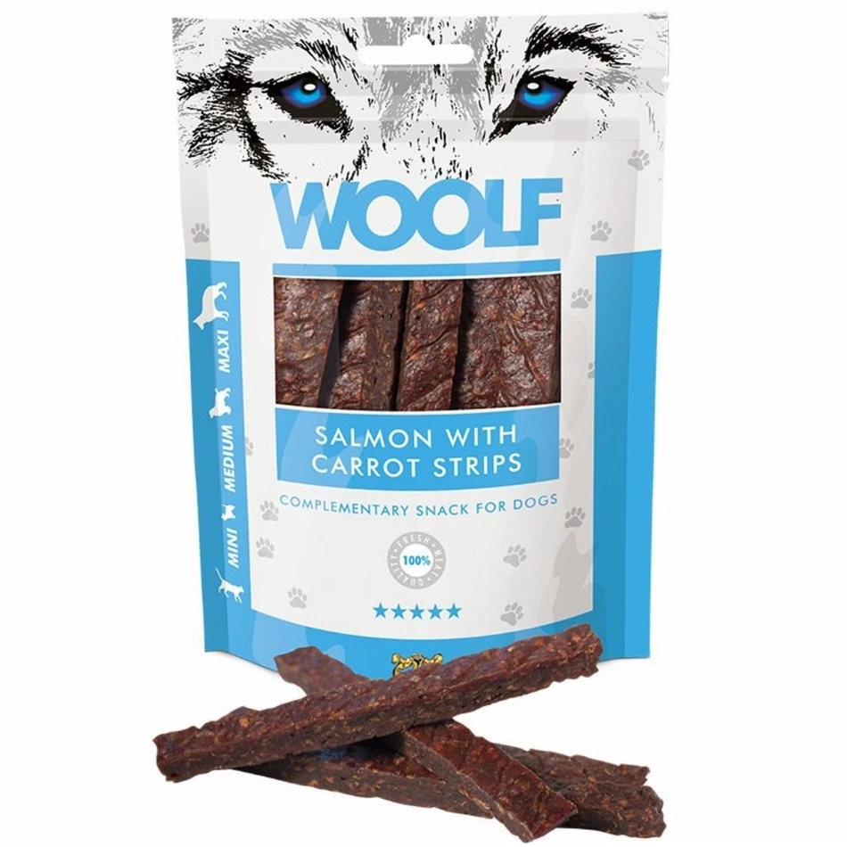 Woolf Hunde- og Kattesnack Laks med Gulerod Strimler