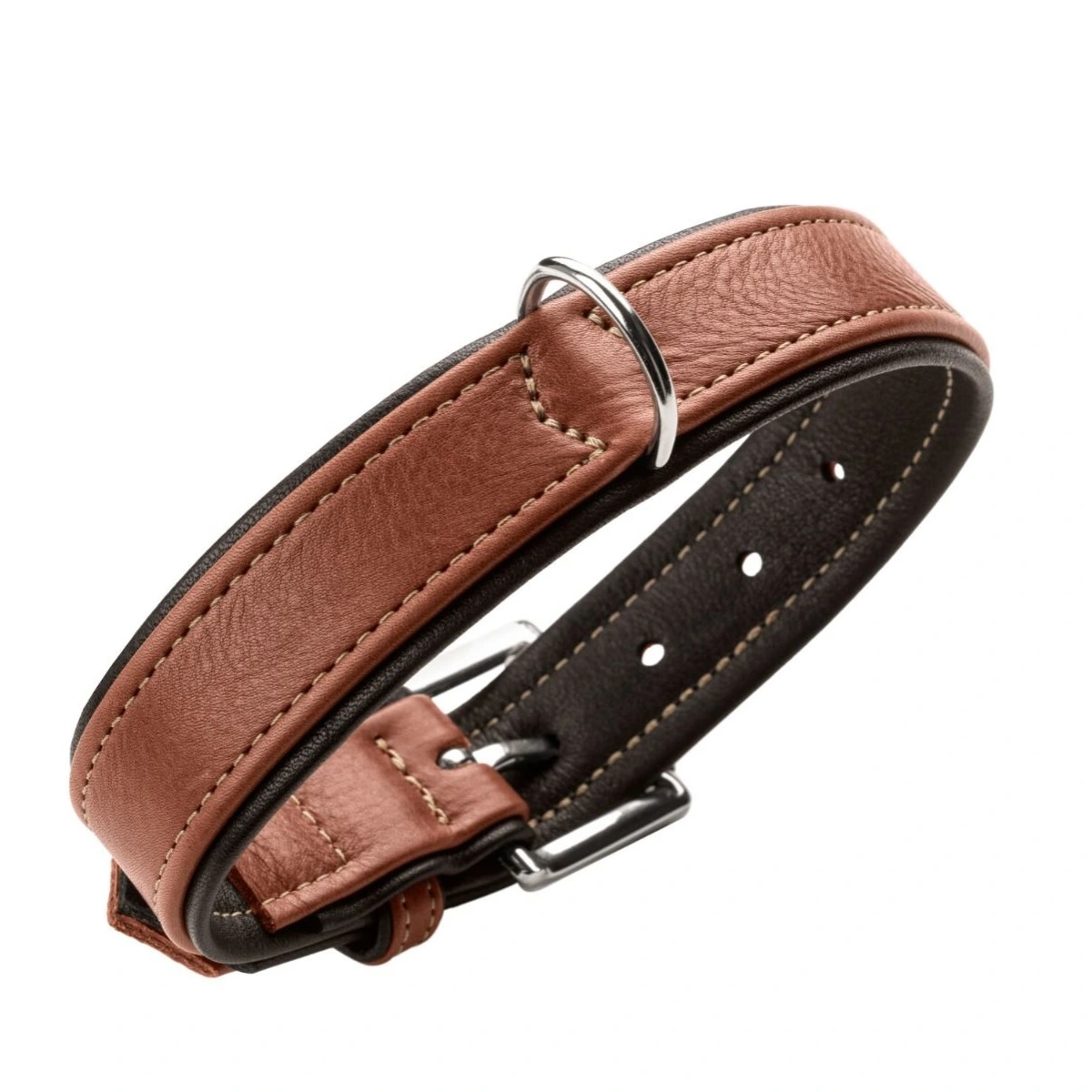 Hunter Canadian UP Hundehalsbånd M 55 Sort/Cognac - 42-48 cm