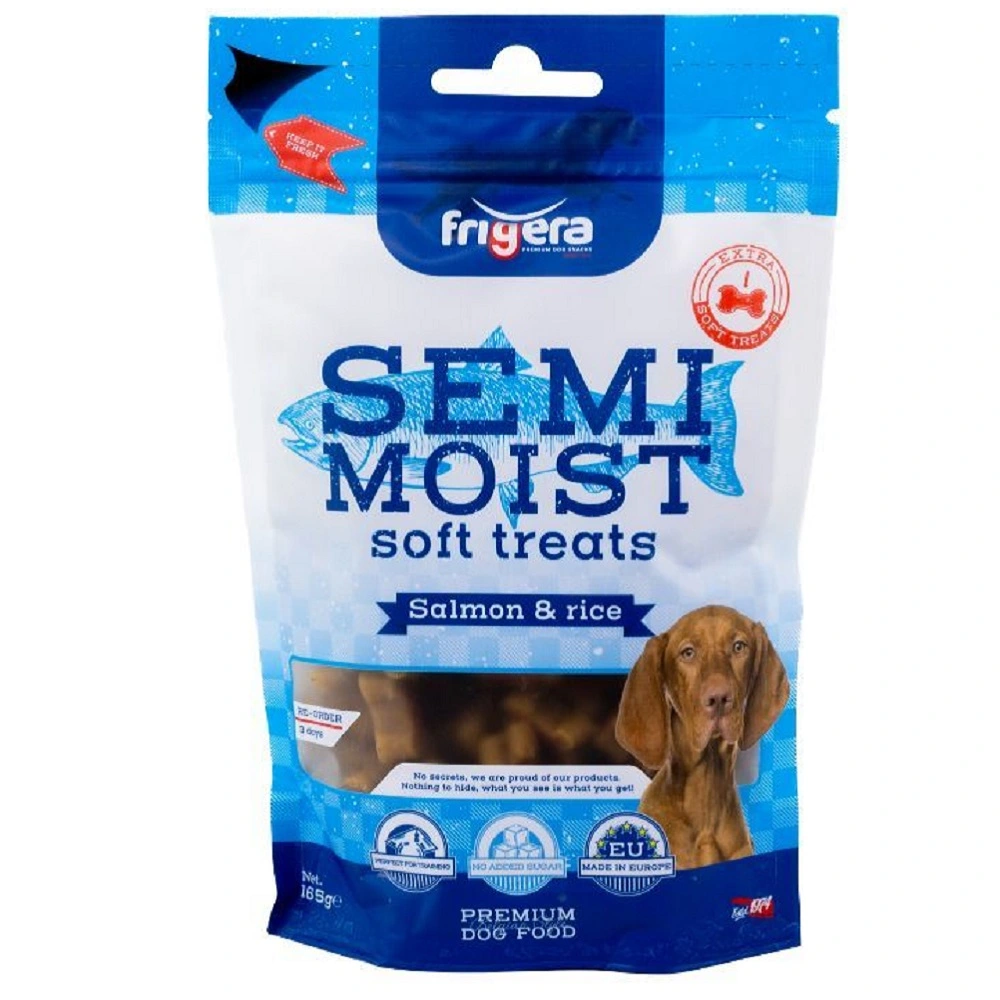 Semi-Moist Soft Laks med ris 165 g - bløde hundesnacks