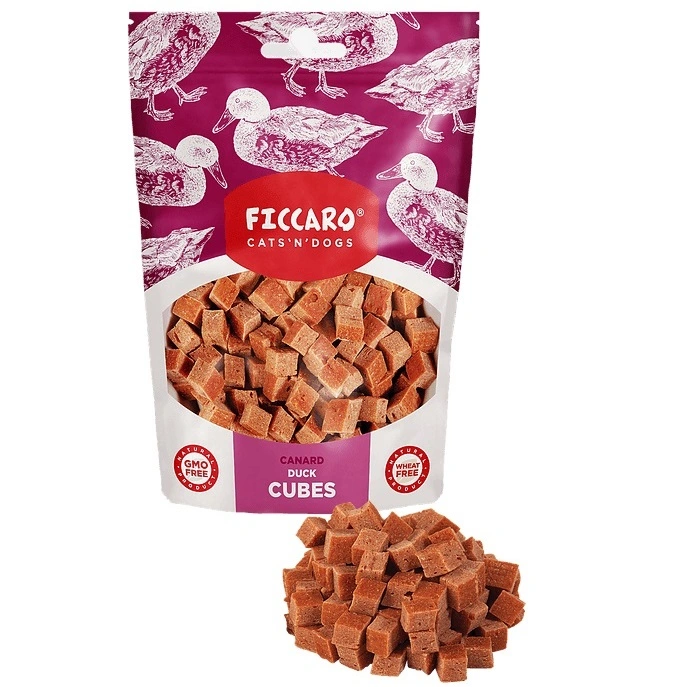 FICCARO Hundesnack And Cubes - lækre andeterninger til hunde 100 g