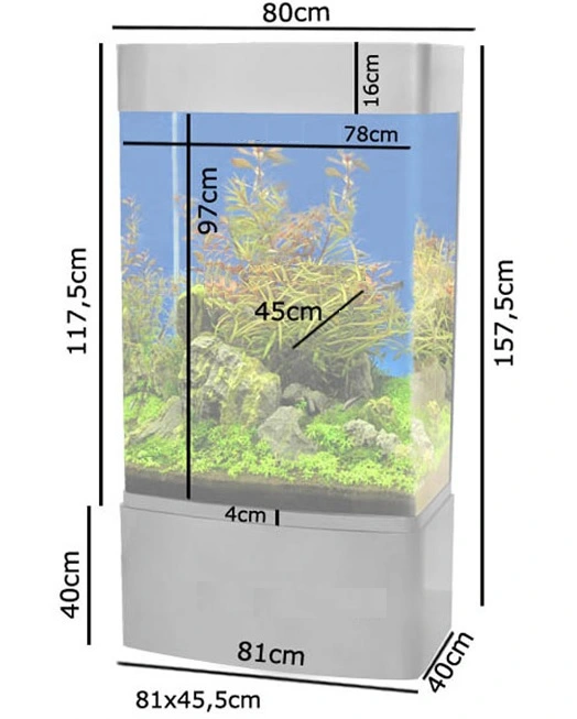 MiniZoo Søjle Akvarium 80 Sort