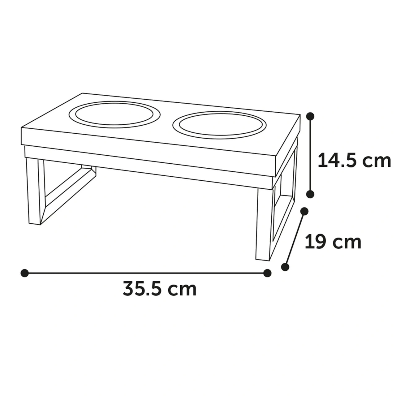 Tommy Twin Feeder Set med stand 370 ml