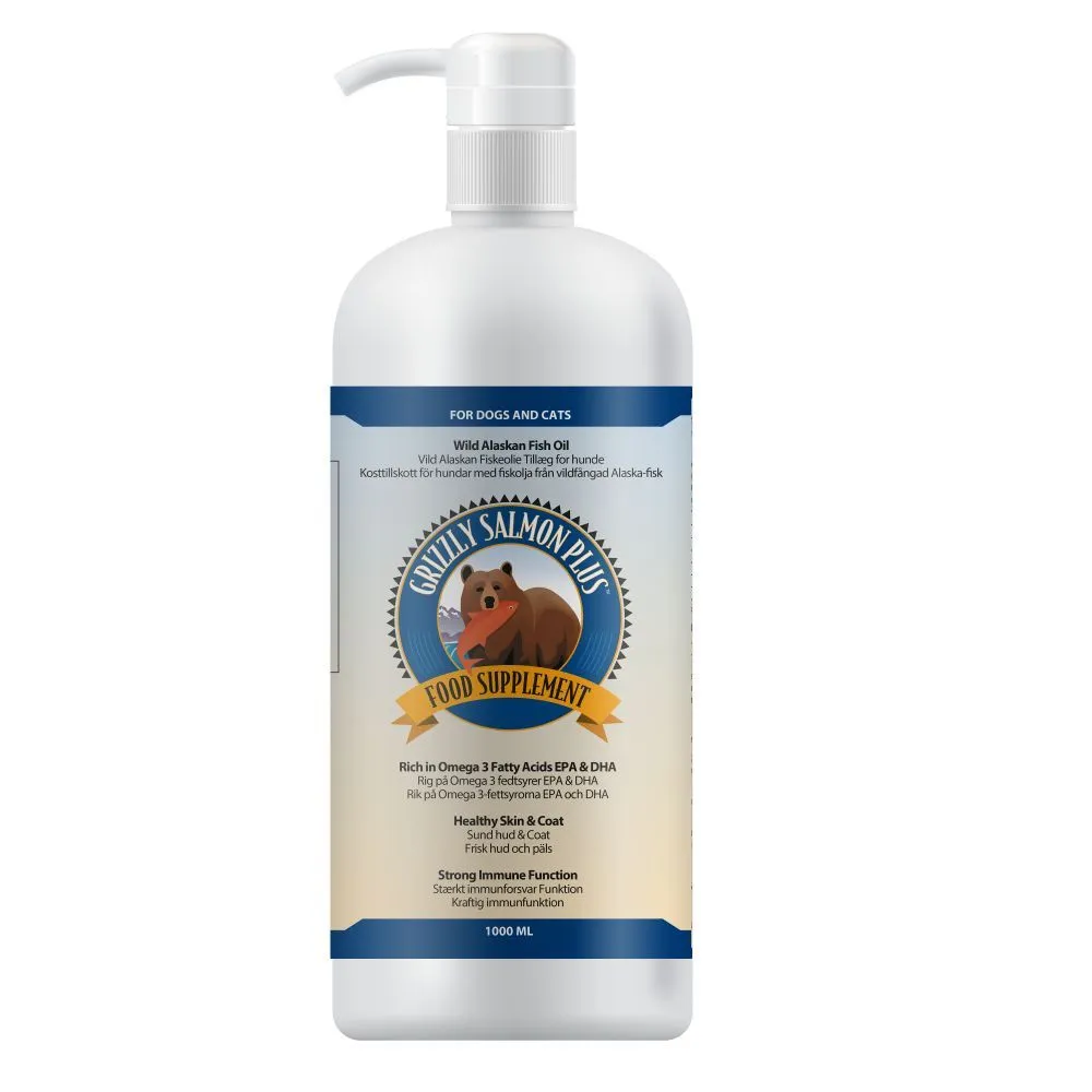 Grizzly Plus Vildlakseolie 1000 ml