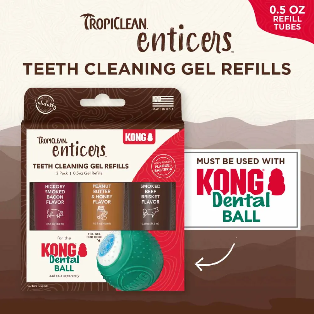 KONG Dental Ball gel refill 3 pack