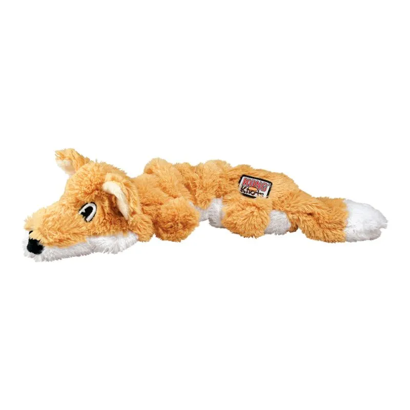 KONG Scrunch Knots Fox Orange M 36 cm - ræv med reb