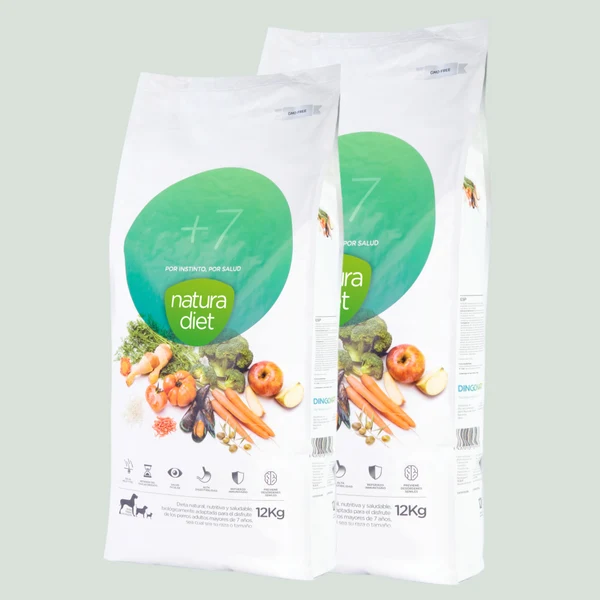 Natura Diet Hundefoder Senior +7 12 kg - komplet tørfoder til ældre hunde