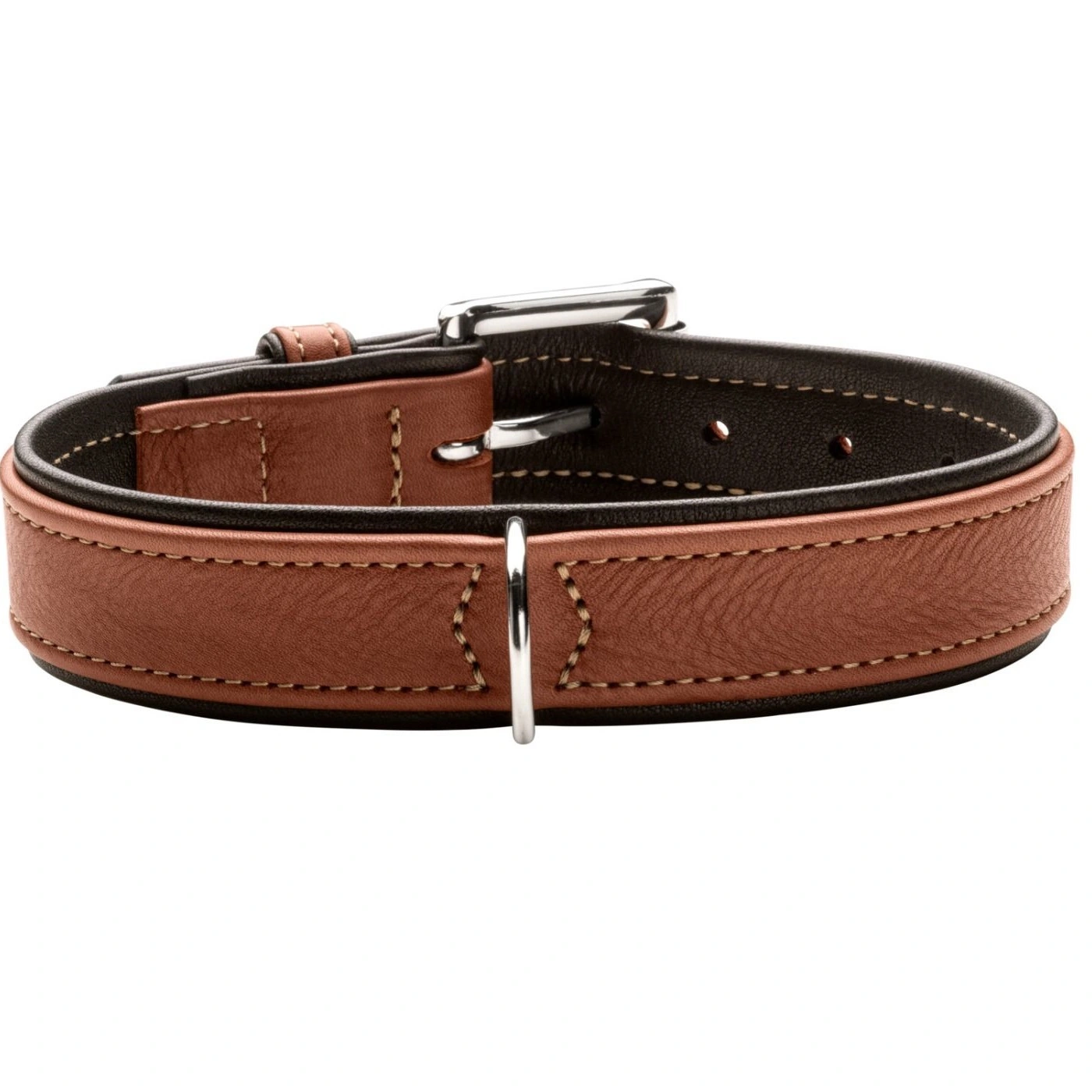 Hunter Canadian UP Hundehalsbånd Large 65 Cognac/Sort - 50-56 cm
