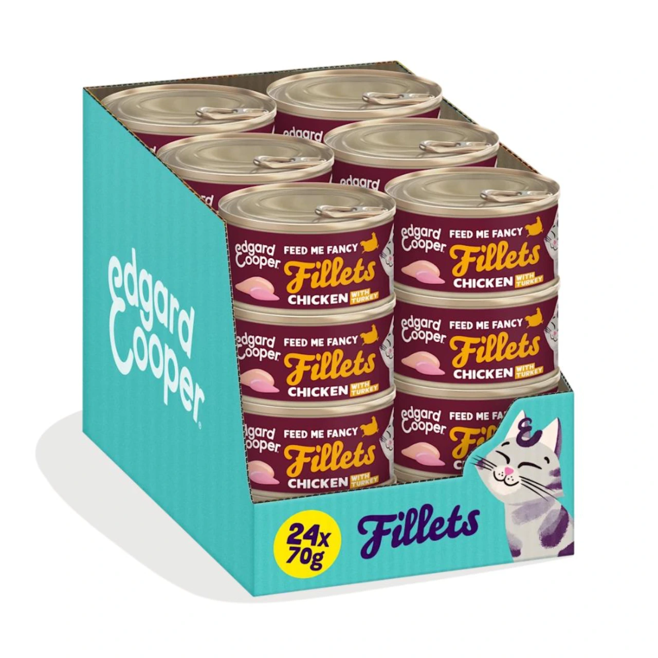Edgard & Cooper kattefilet med kylling og kalkun 70 g