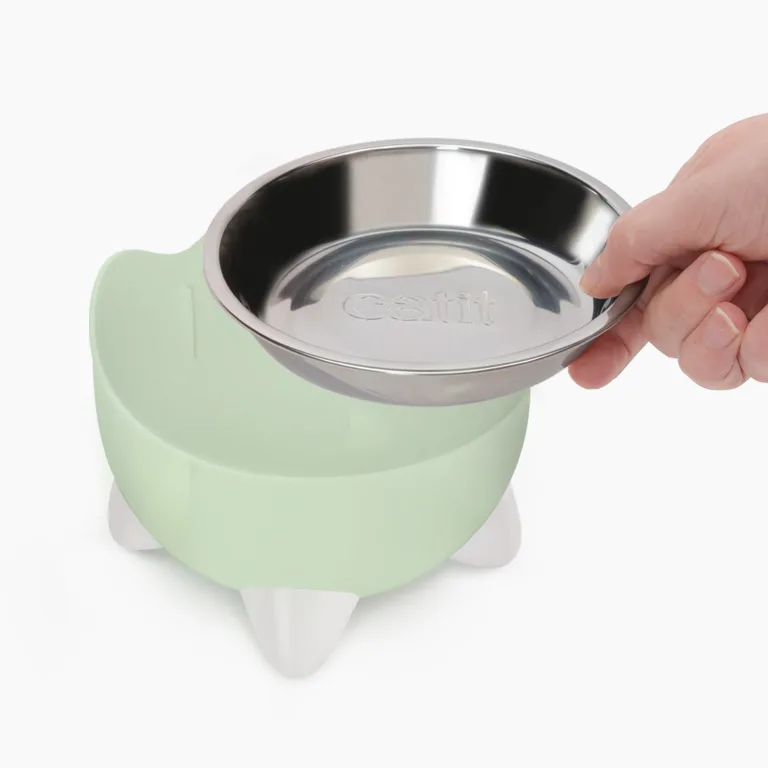 CatIt PIXI Kombo sæt Grøn (Foder skål og drikkefontene)