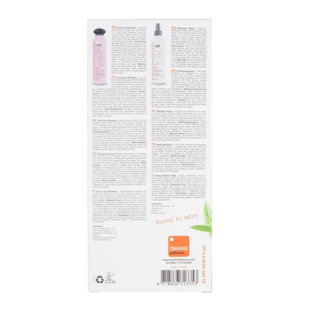 Greenfields Shampoo Krøllet Pels 270 ml
