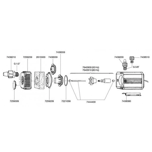 Eheim Rotor til 1250, 2250, 2252, 3250, 3450 og 3451 (7640900)