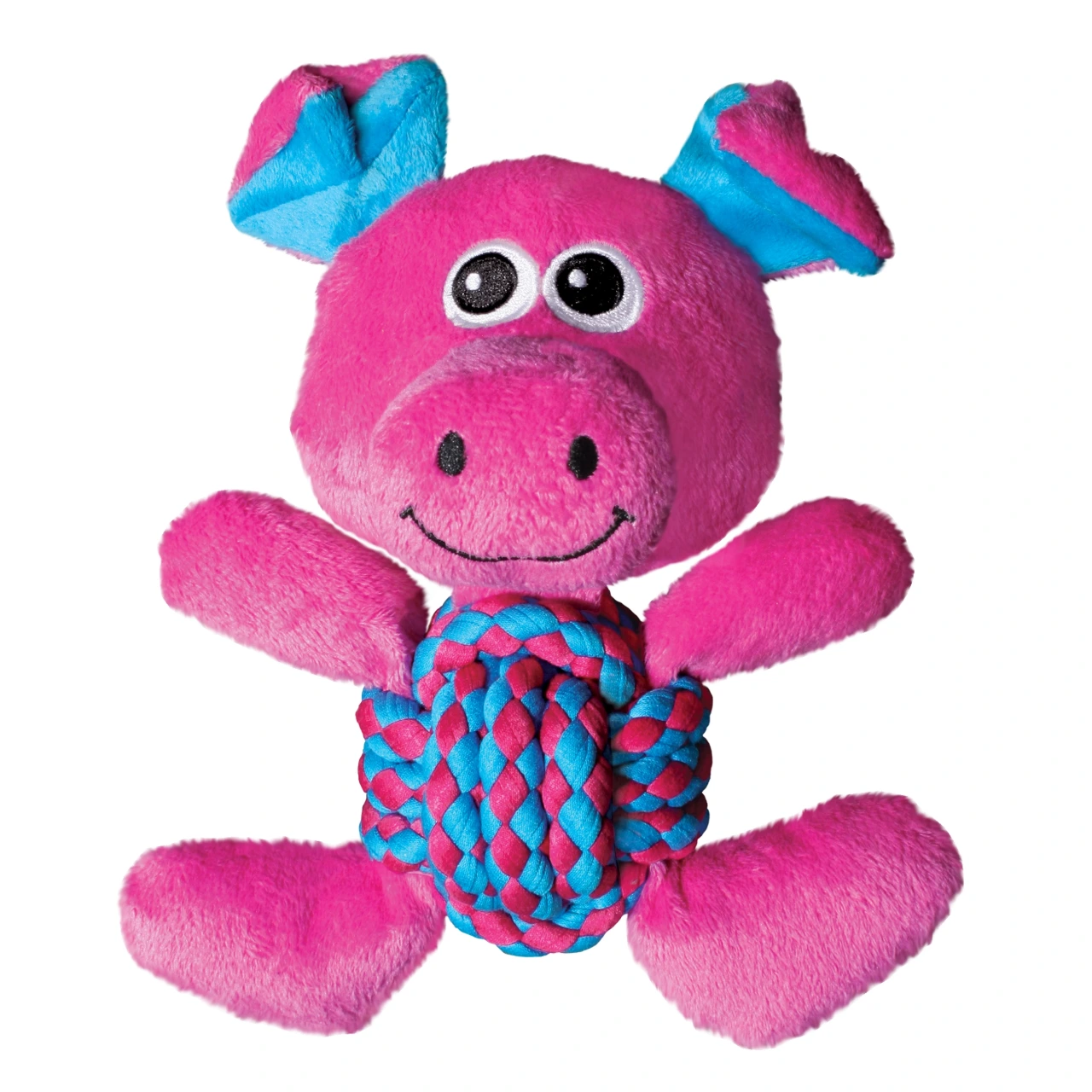 KONG Weave Knots Gris Medium Hundelegetøj - sjov bamse med reb