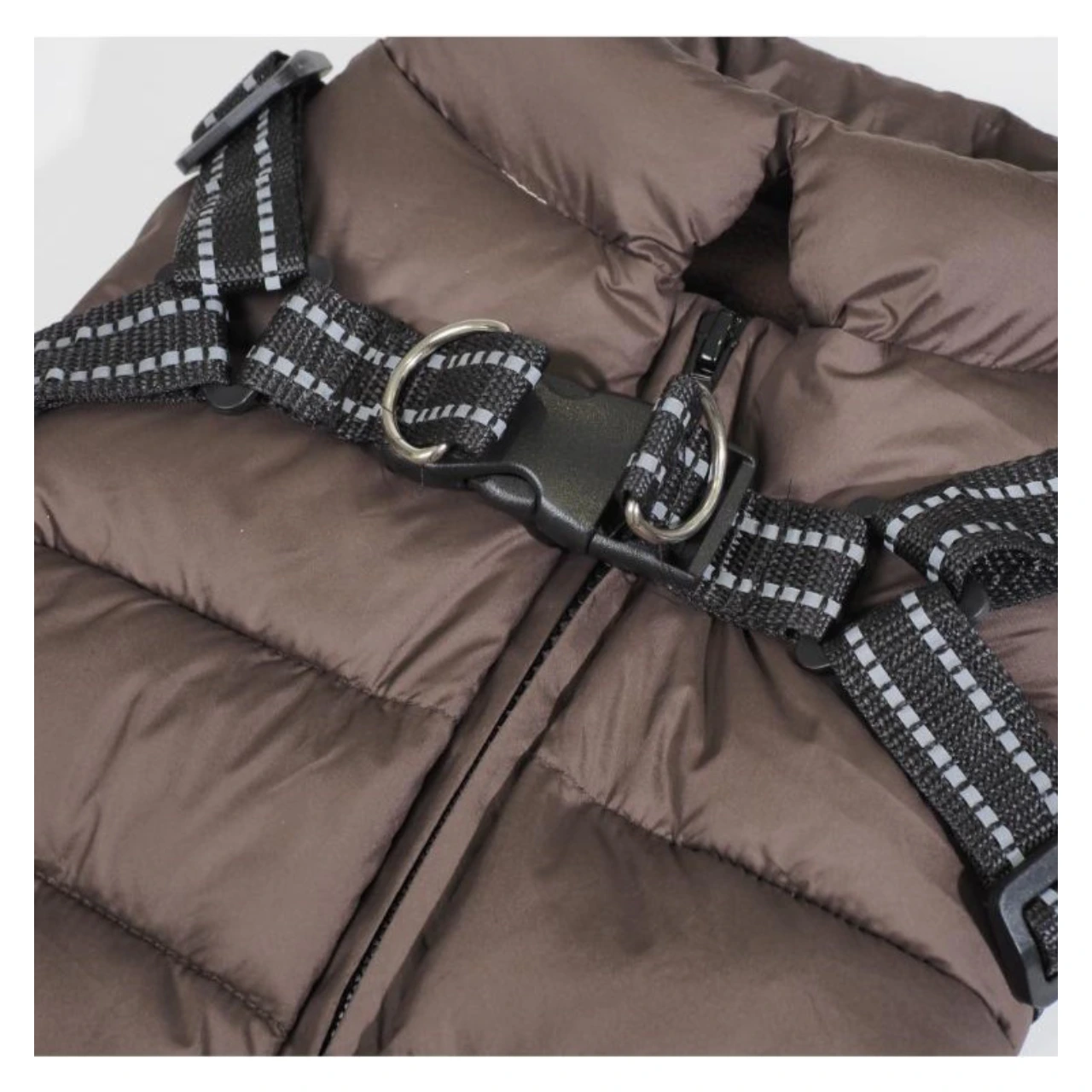 Nordic Paws Vea hundejakke med sele taupe 35 cm