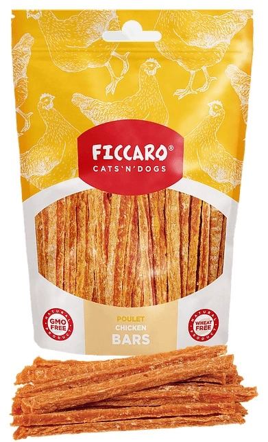 FICCARO Hundesnack Kylling Bars - kyllingebar 100 g