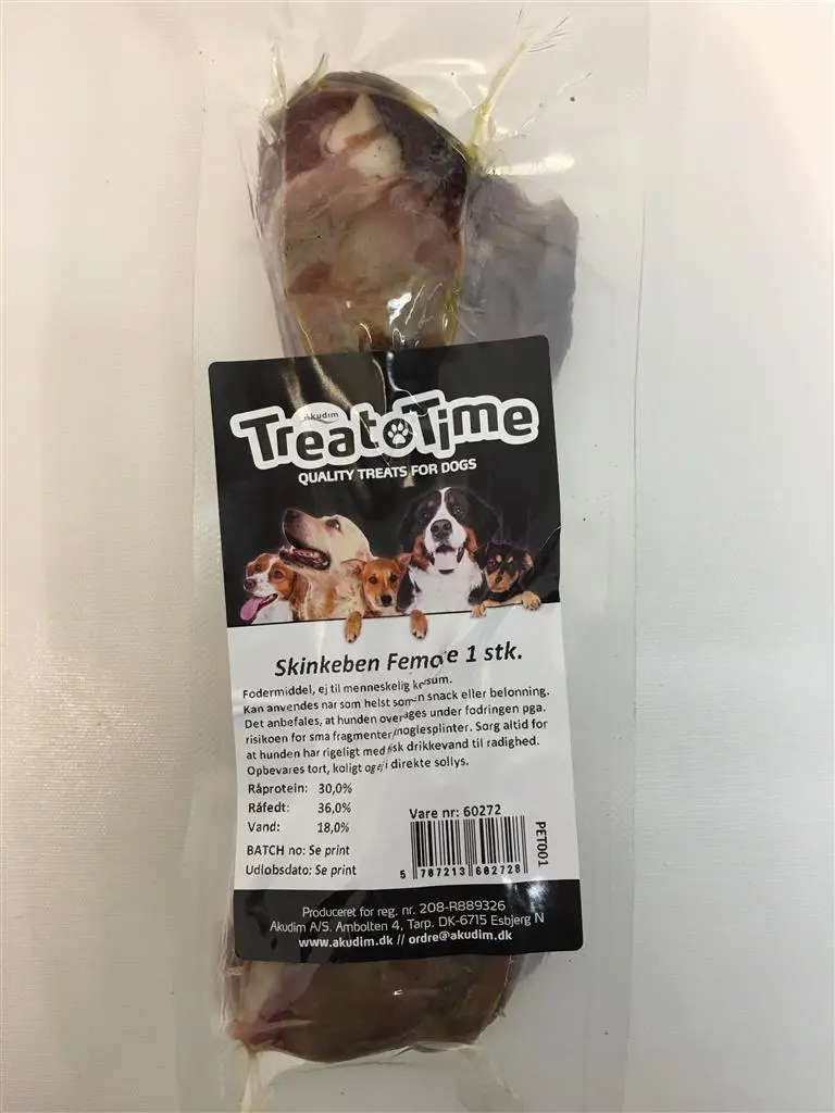 Treattime Femore Skinkeben - Kraftigt tyggeben til hunde