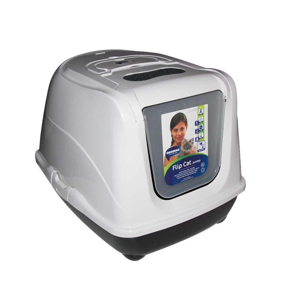 Moderna kattetoilet Jumbo 58x45x42 cm i sort