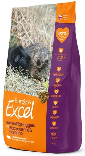 Burgess Excel Marsvin Solbær & Oregano 1,5 kg - Med C-vitamin