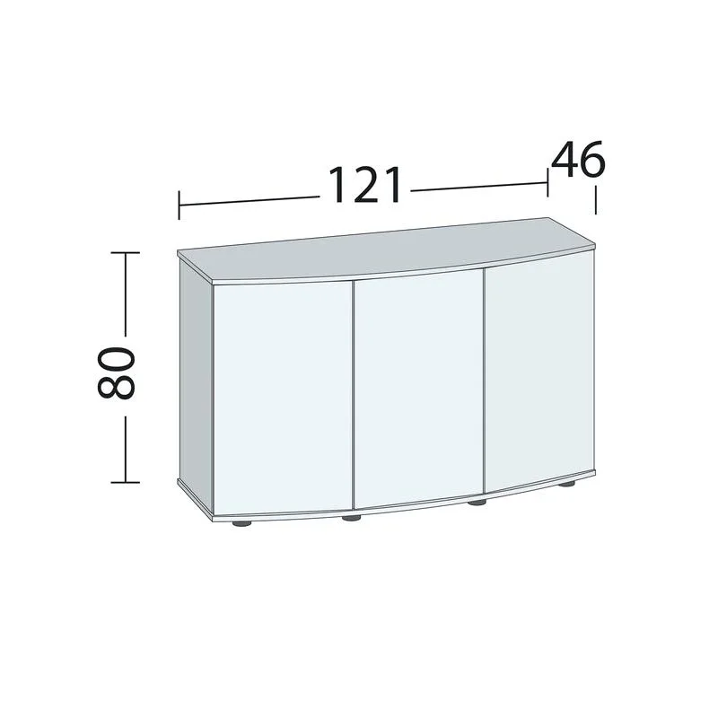 Juwel Akv. Bord/skab Sbx 260 121x46x80 cm Vision 260 Liter Sort