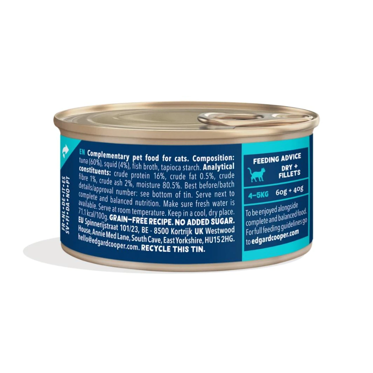 Edgard & Cooper kattefilet med tun og blæksprutte 70 g