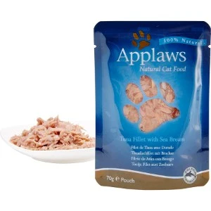 Applaws Kattevådmad Tunfillet & Havbars 70 g (pouch)