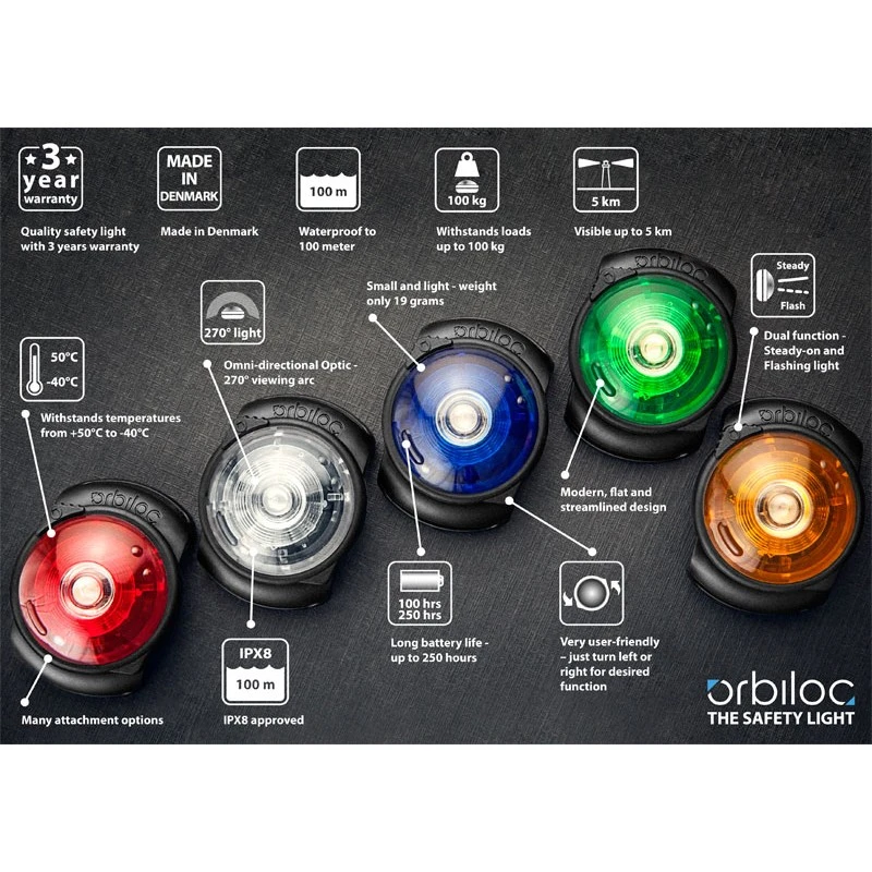 Orbiloc hundelygte hvid