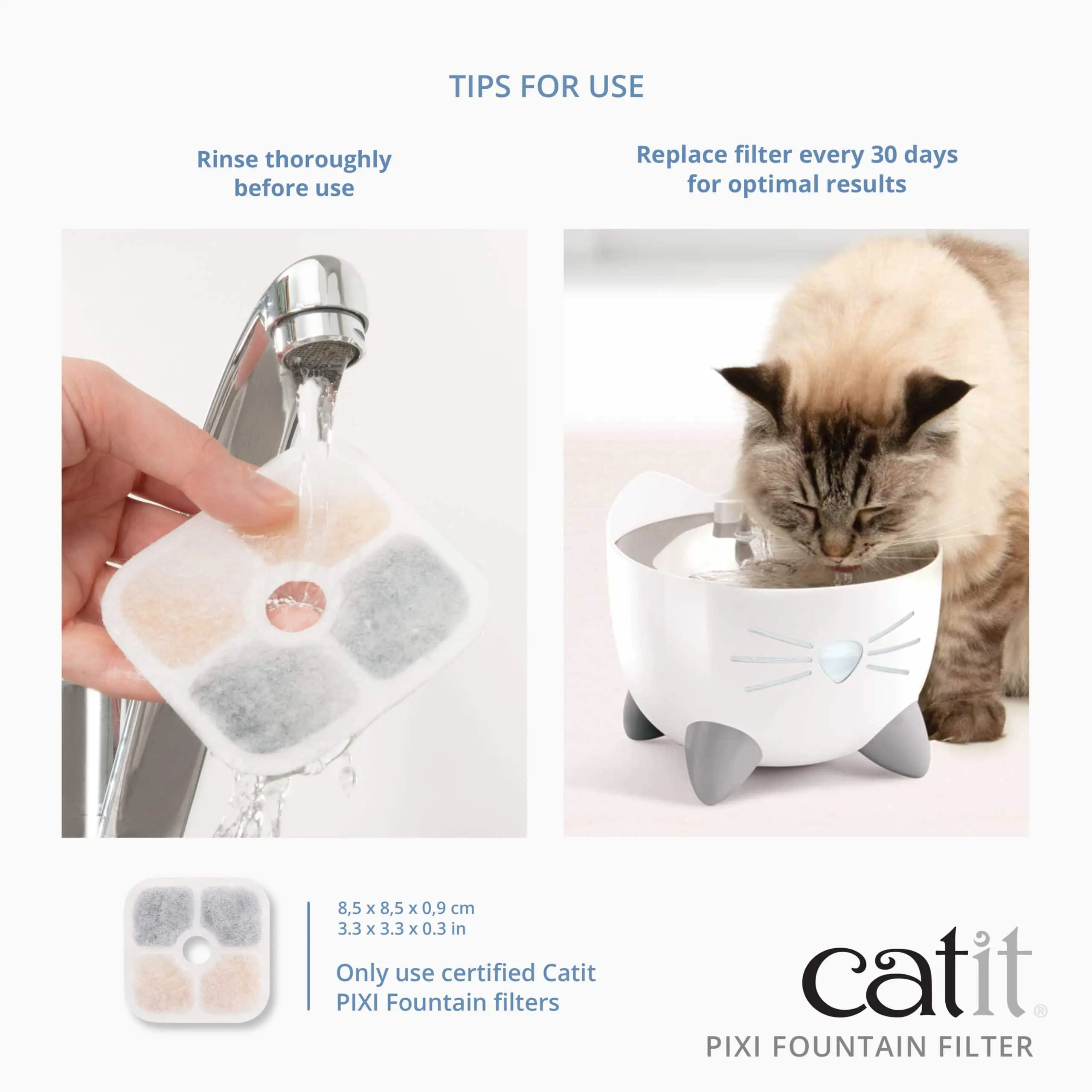 Catit Pixi Filter til Drikkefontæne 3 stk