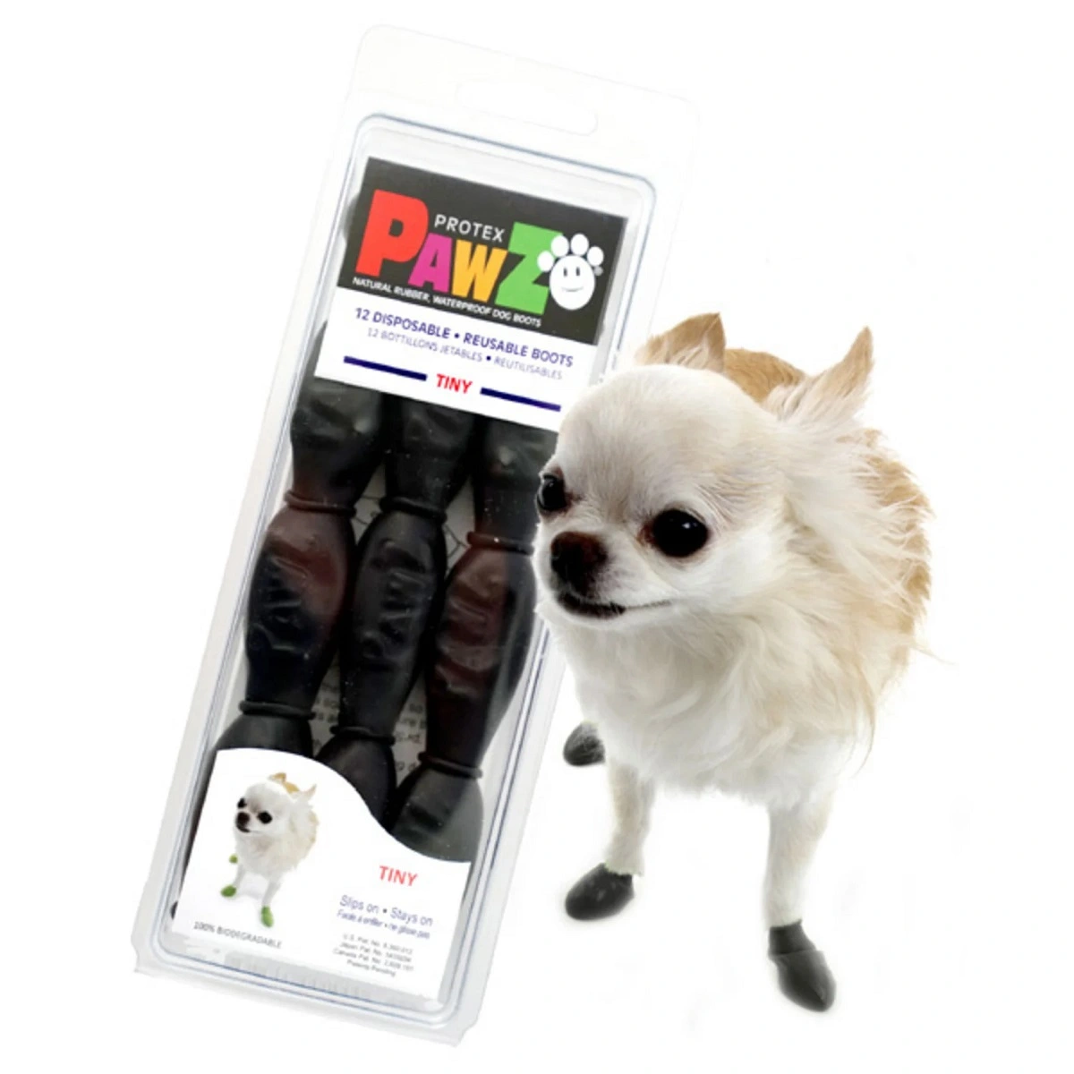 Pawz hundesko Tiny 2,5 cm sort