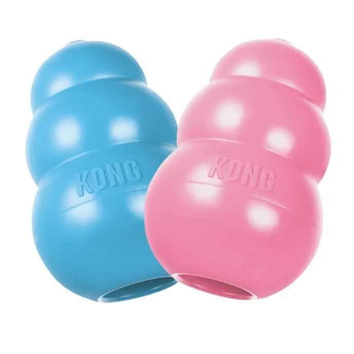 KONG Hundelegetøj Puppy Large 10 cm - blødt aktiveringslegetøj til hvalpe