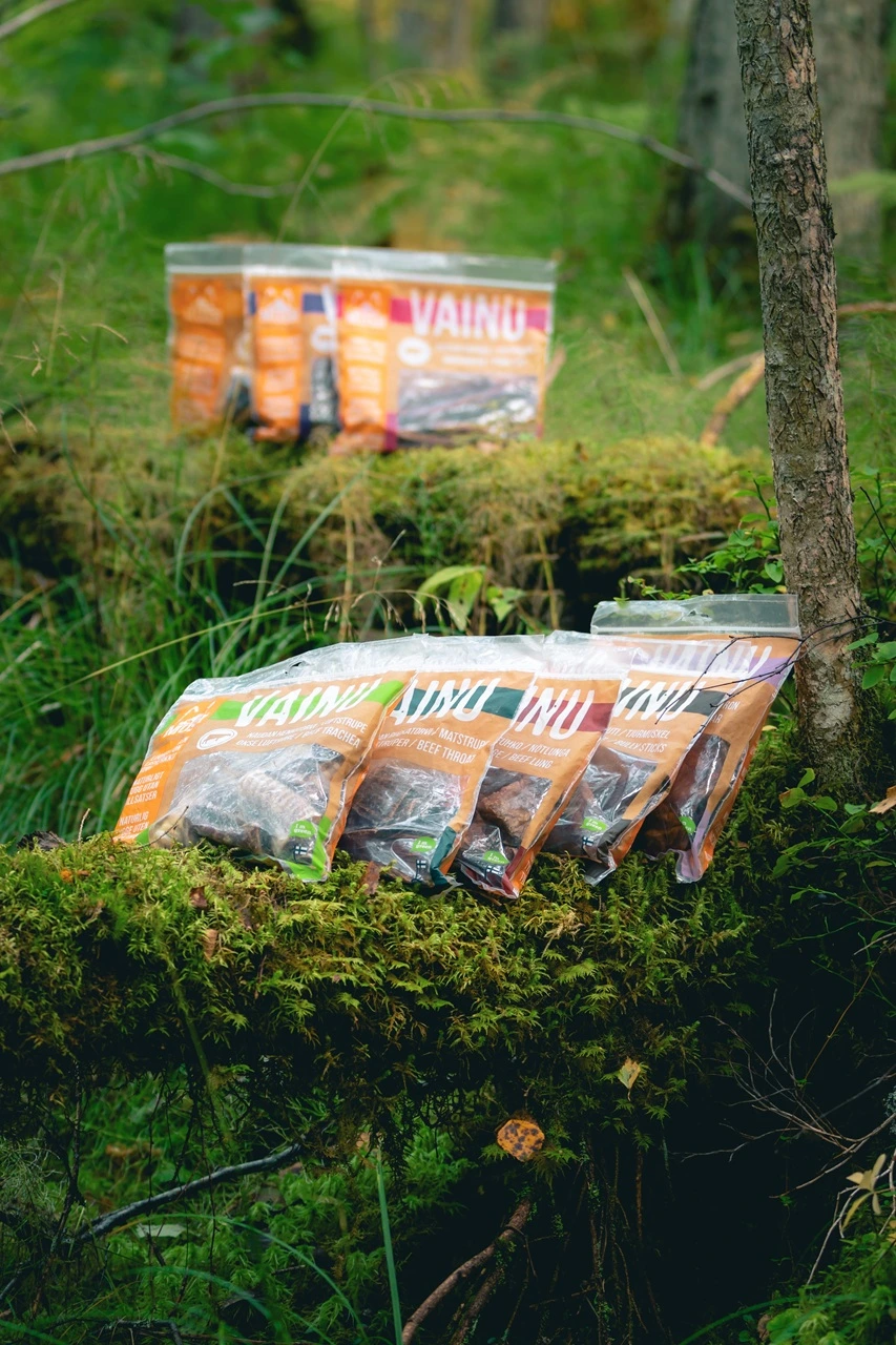 MUSH VAINU Hundesnack Okse Kallun 180 g - naturlige tyggeben