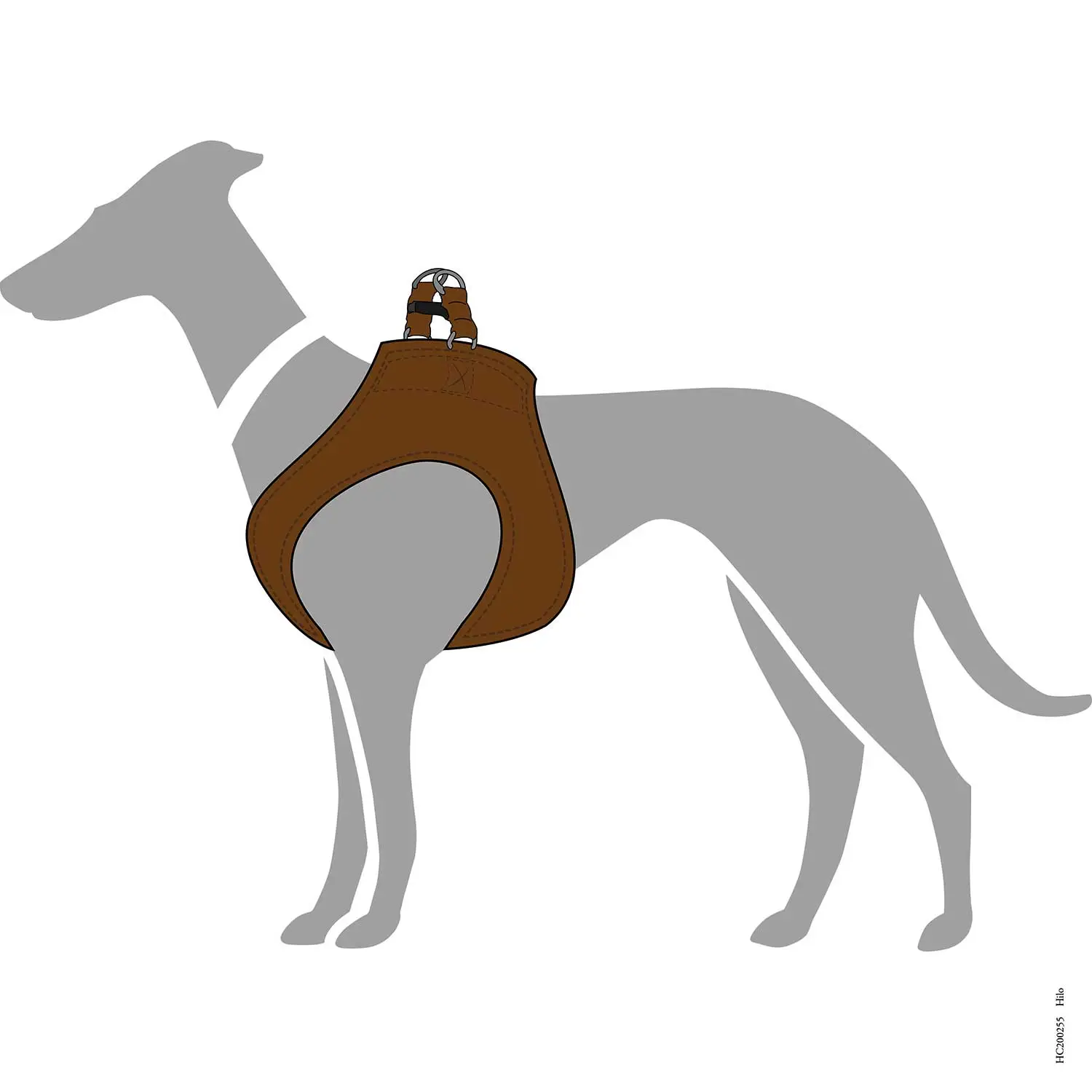 Hunter Hilo læder hundesele XS-S brun hals 37-40 cm - let og komfortabel pasform