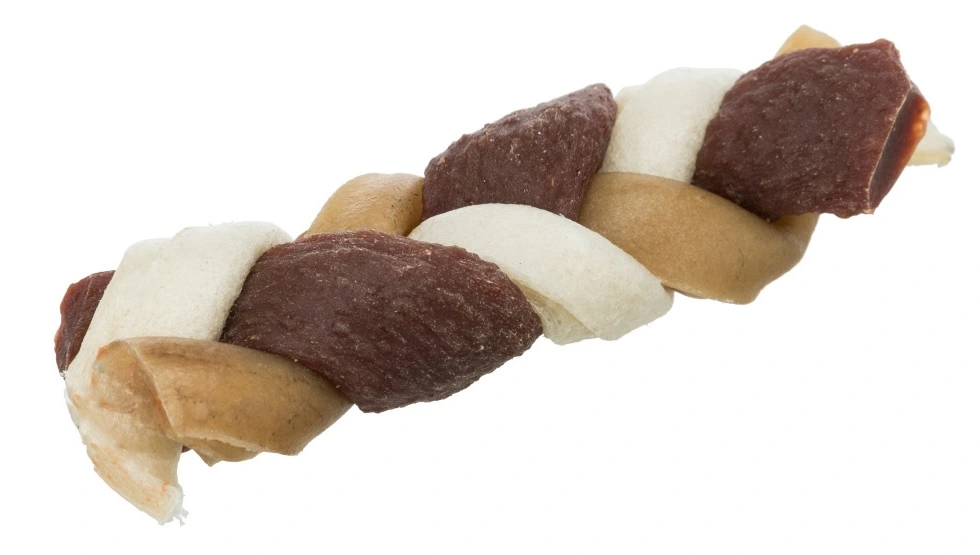 Denta Fun Flettet Tyggeben 85 g - robust hundesnack med bid i