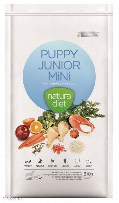 Natura Diet Puppy Junior Mini 3 kg - Sundt hvalpefoder til små racer