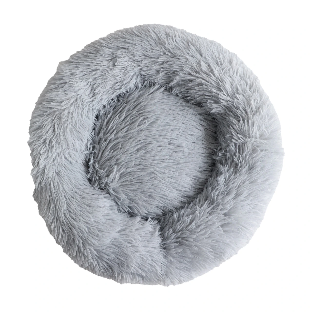 Donut Cozy Hundeseng Lysegrå 50 cm - blød og tryg seng til små hunde