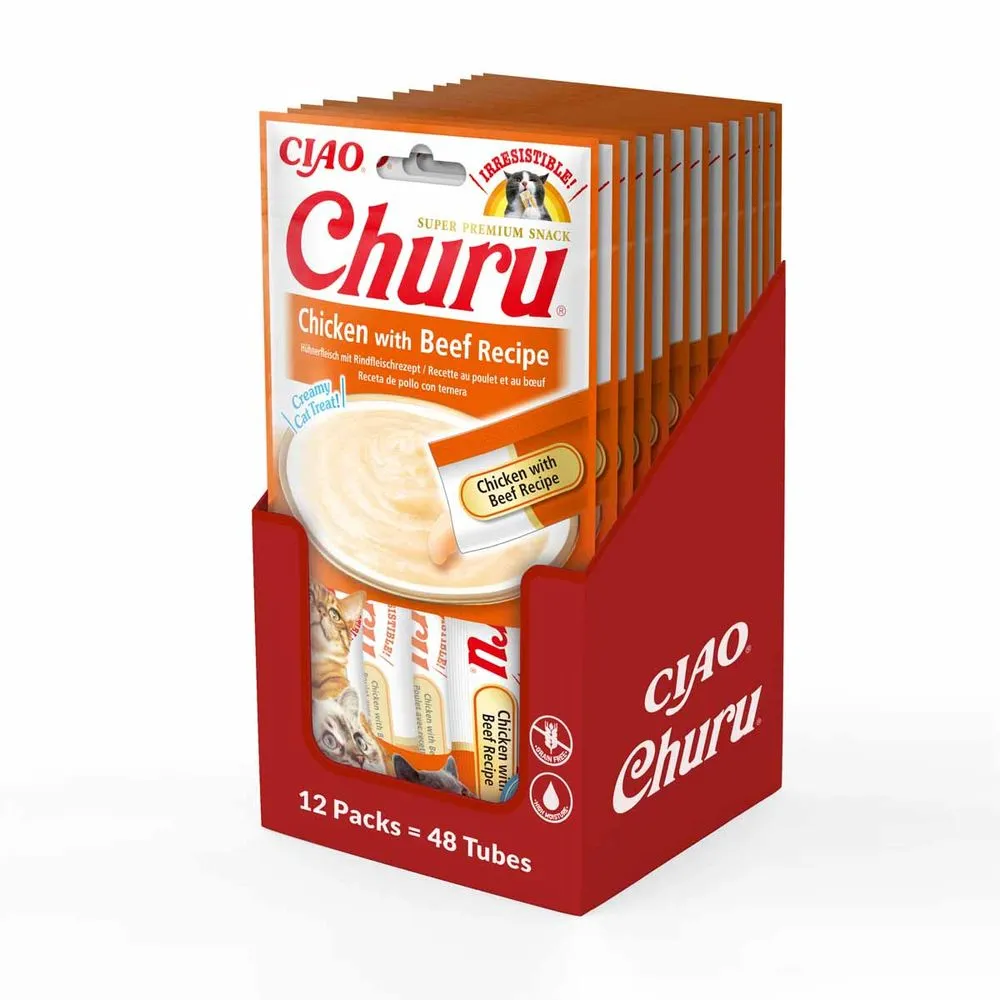 Churu Katte Kylling Med Oksekød 4 stk