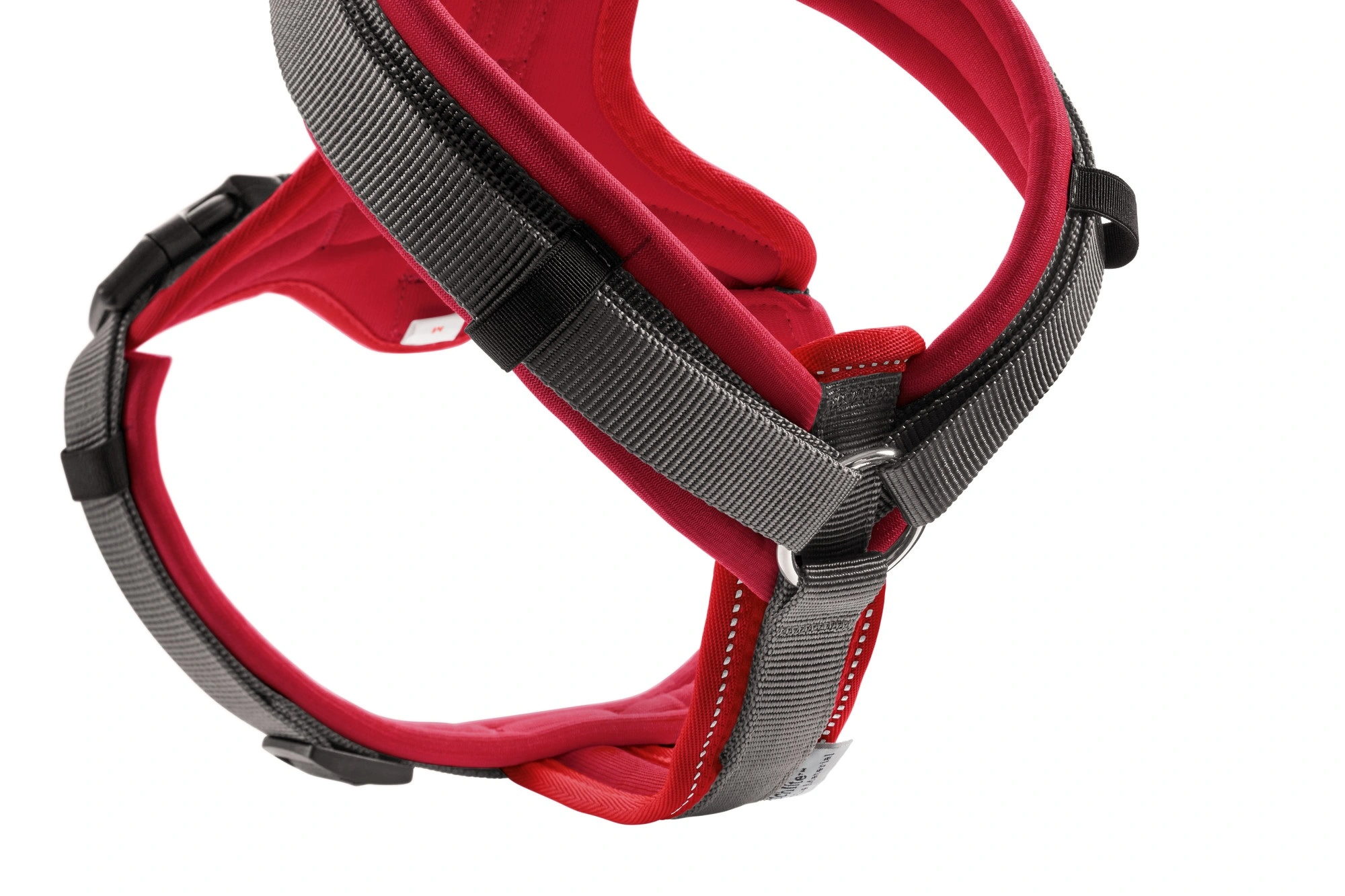 Hunter hundesele Maldon Rød og Grå S-M længde 46-82 cm 2,0 cm - fleksibel og stabil pasform