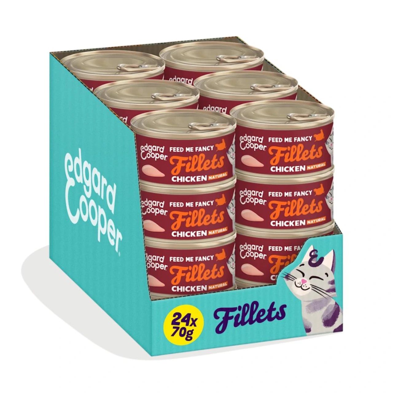 Edgard & Cooper kattefilet med kylling i bouillon 70 g