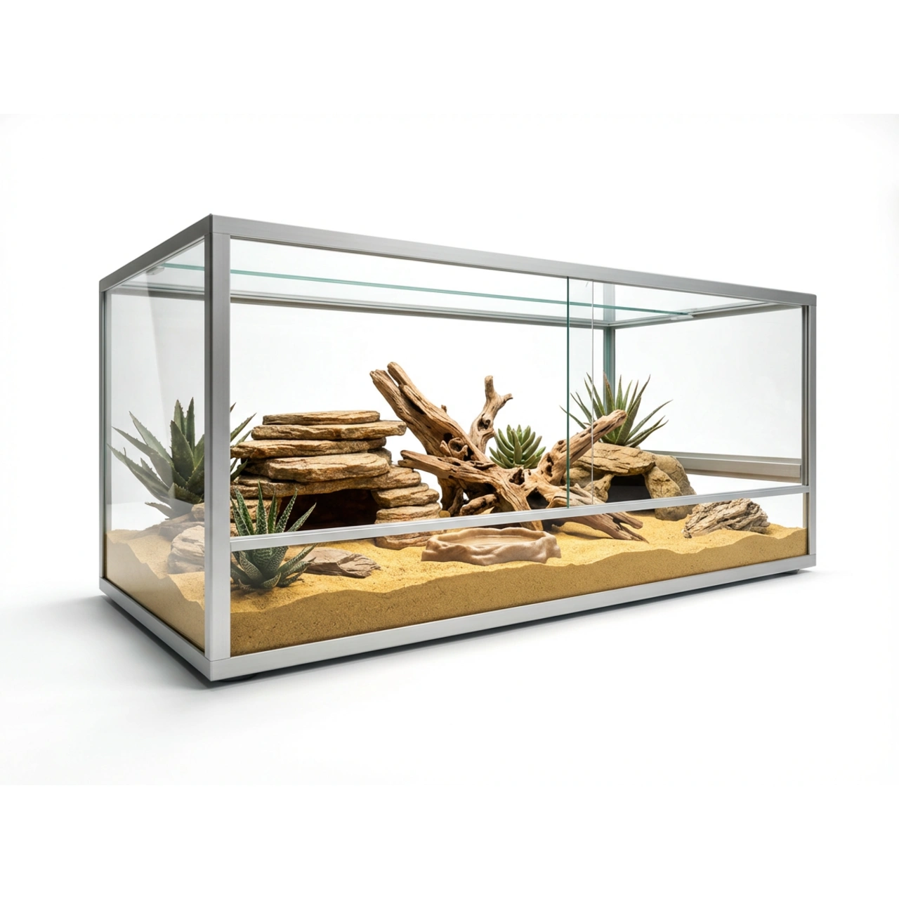 MiniZoo Sølv Ørken Terrarium 128 liter