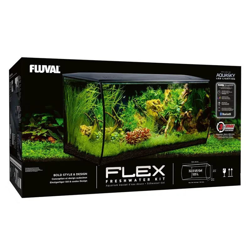 Fluval Flex akvarium 123 Liter Sort